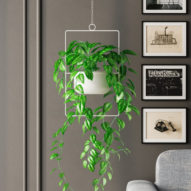 Aberto Design Decorative Pot Parapet - White White