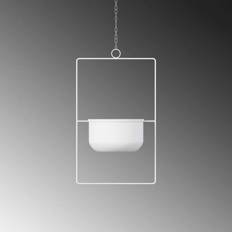 Aberto Design Decorative Pot Parapet - White White