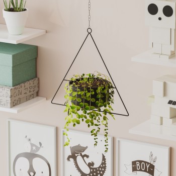 Decorative Pot Harpusta - Black Black