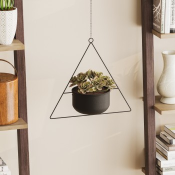 Decorative Pot Harpusta - Black Black