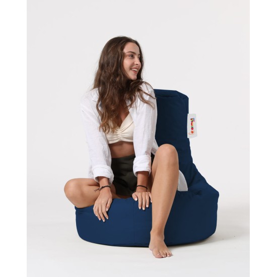 Garden Bean Bag Lina - Dark Blue Dark Blue Atelier del Sofa Garden Bean Bag Lina - Dark Blue Dark Blue