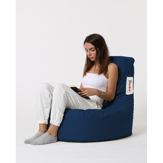 Garden Bean Bag Lina - Dark Blue Dark Blue Atelier del Sofa Garden Bean Bag Lina - Dark Blue Dark Blue