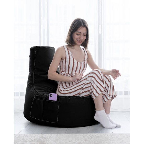 Garden Bean Bag EVA Sport - Black Black Atelier del Sofa Garden Bean Bag EVA Sport - Black Black