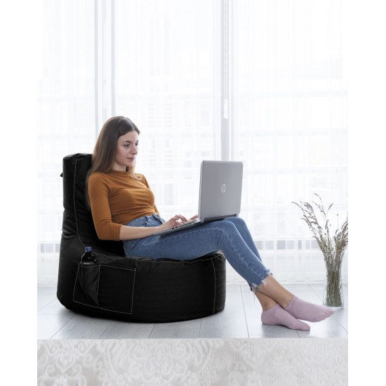 Garden Bean Bag EVA Sport - Black Black Atelier del Sofa Garden Bean Bag EVA Sport - Black Black