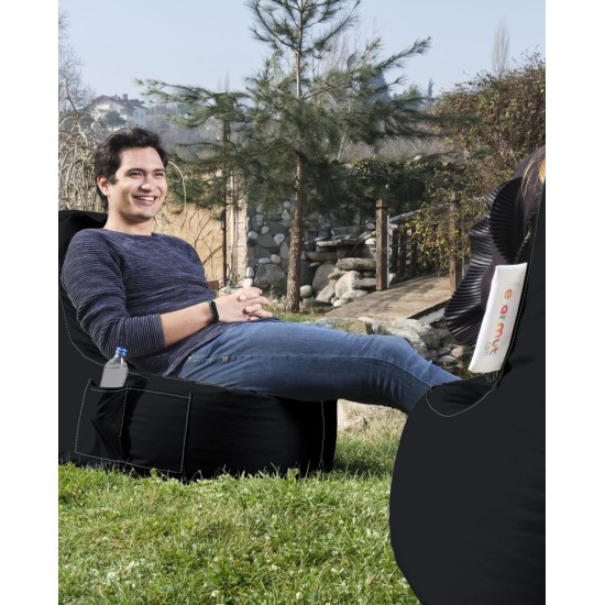Garden Bean Bag EVA Sport - Black Black Atelier del Sofa Garden Bean Bag EVA Sport - Black Black