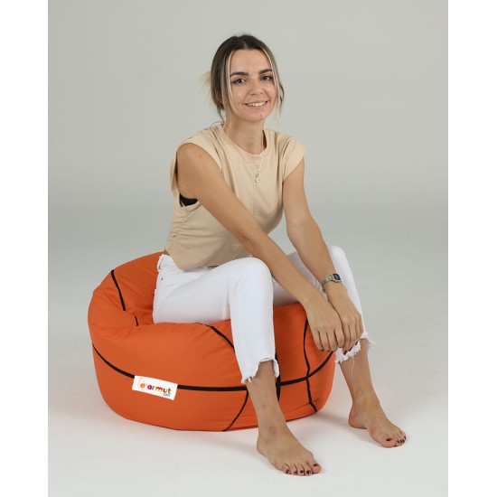 Garden Bean Bag Basketball Kids Pouf - Tile Red Tile Red Atelier del Sofa Garden Bean Bag Basketball Kids Pouf - Tile Red Tile Red