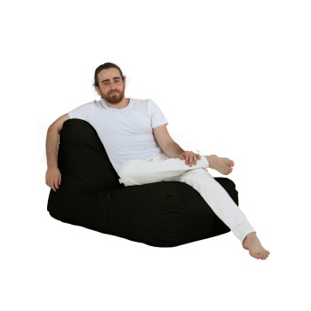 Garden Bean Bag Trendy Comfort Bed Pouf - Black Black