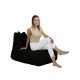 Garden Bean Bag Trendy Comfort Bed Pouf - Black Black Atelier del Sofa Garden Bean Bag Trendy Comfort Bed Pouf - Black Black