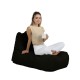 Garden Bean Bag Trendy Comfort Bed Pouf - Black Black Atelier del Sofa Garden Bean Bag Trendy Comfort Bed Pouf - Black Black