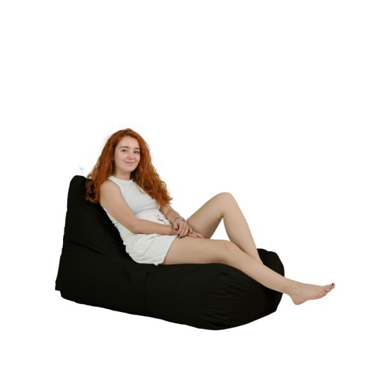 Garden Bean Bag Trendy Comfort Bed Pouf - Black Black Atelier del Sofa Garden Bean Bag Trendy Comfort Bed Pouf - Black Black