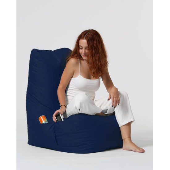 Garden Bean Bag Diamond - Dark Blue Dark Blue Atelier del Sofa Garden Bean Bag Diamond - Dark Blue Dark Blue