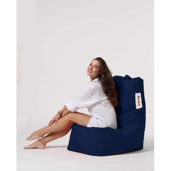 Garden Bean Bag Diamond - Dark Blue Dark Blue Atelier del Sofa Garden Bean Bag Diamond - Dark Blue Dark Blue