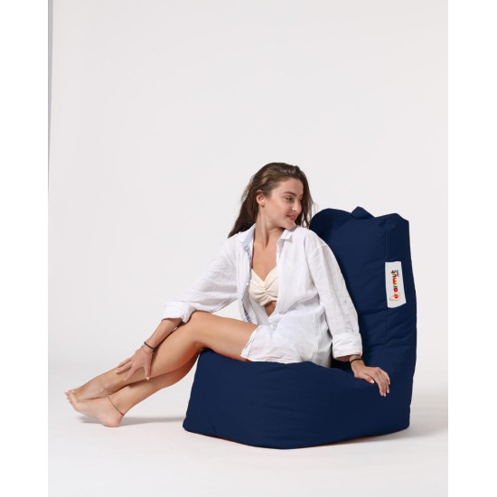 Garden Bean Bag Diamond - Dark Blue Dark Blue Atelier del Sofa Garden Bean Bag Diamond - Dark Blue Dark Blue
