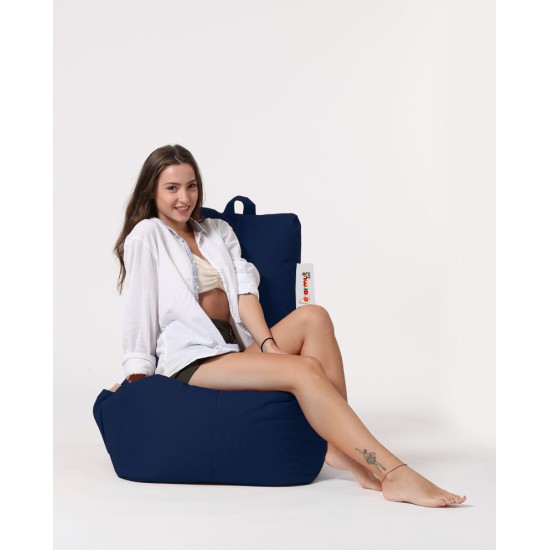 Garden Bean Bag Diamond - Dark Blue Dark Blue Atelier del Sofa Garden Bean Bag Diamond - Dark Blue Dark Blue