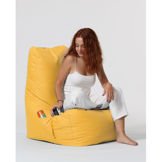 Garden Bean Bag Diamond - Yellow Yellow Atelier del Sofa Garden Bean Bag Diamond - Yellow Yellow