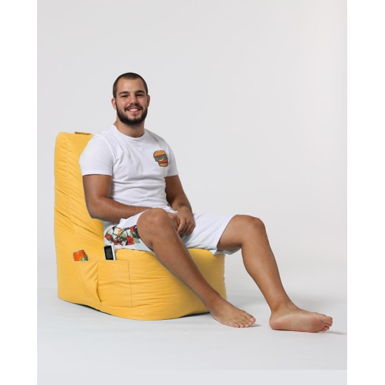 Garden Bean Bag Diamond - Yellow Yellow Atelier del Sofa Garden Bean Bag Diamond - Yellow Yellow