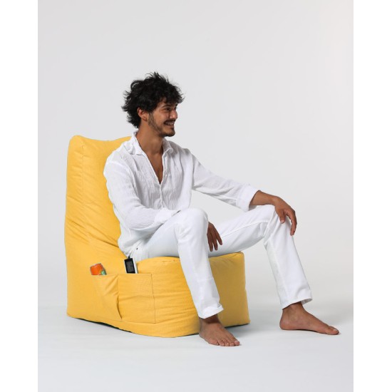 Garden Bean Bag Diamond - Yellow Yellow Atelier del Sofa Garden Bean Bag Diamond - Yellow Yellow