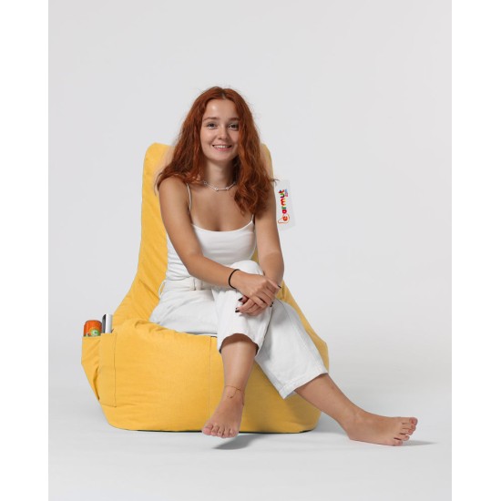 Garden Bean Bag Diamond - Yellow Yellow Atelier del Sofa Garden Bean Bag Diamond - Yellow Yellow