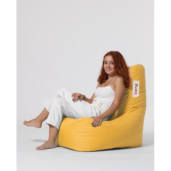 Garden Bean Bag Diamond - Yellow Yellow Atelier del Sofa Garden Bean Bag Diamond - Yellow Yellow