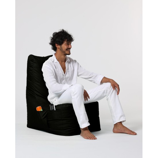 Atelier del Sofa Garden Bean Bag Diamond - Black Black