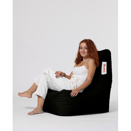 Atelier del Sofa Garden Bean Bag Diamond - Black Black