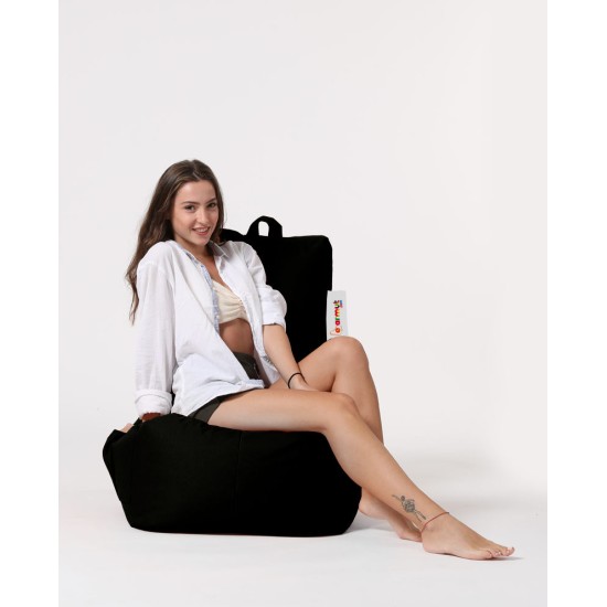 Atelier del Sofa Garden Bean Bag Diamond - Black Black