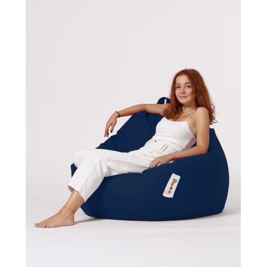 Garden Bean Bag Premium XXL - Dark Blue Dark Blue Atelier del Sofa Garden Bean Bag Premium XXL - Dark Blue Dark Blue