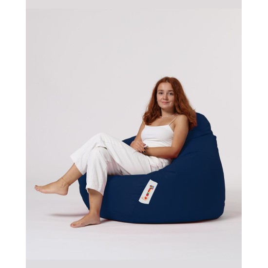 Garden Bean Bag Premium XXL - Dark Blue Dark Blue Atelier del Sofa Garden Bean Bag Premium XXL - Dark Blue Dark Blue