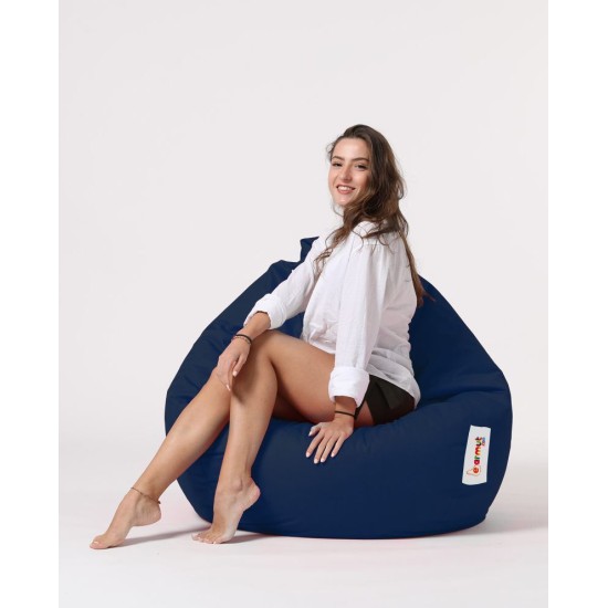 Garden Bean Bag Premium XXL - Dark Blue Dark Blue Atelier del Sofa Garden Bean Bag Premium XXL - Dark Blue Dark Blue