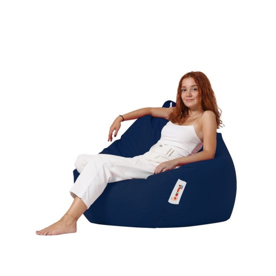 Garden Bean Bag Premium XXL - Dark Blue Dark Blue Atelier del Sofa Garden Bean Bag Premium XXL - Dark Blue Dark Blue