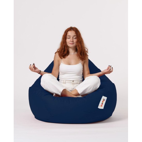 Garden Bean Bag Premium XXL - Dark Blue Dark Blue Atelier del Sofa Garden Bean Bag Premium XXL - Dark Blue Dark Blue