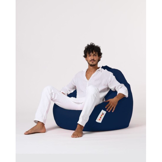 Garden Bean Bag Premium XXL - Dark Blue Dark Blue Atelier del Sofa Garden Bean Bag Premium XXL - Dark Blue Dark Blue