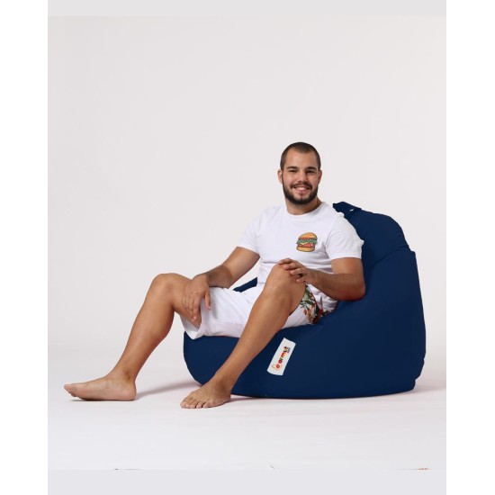 Garden Bean Bag Premium XXL - Dark Blue Dark Blue Atelier del Sofa Garden Bean Bag Premium XXL - Dark Blue Dark Blue