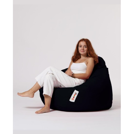 Garden Bean Bag Premium XXL - Black Black Atelier del Sofa Garden Bean Bag Premium XXL - Black Black