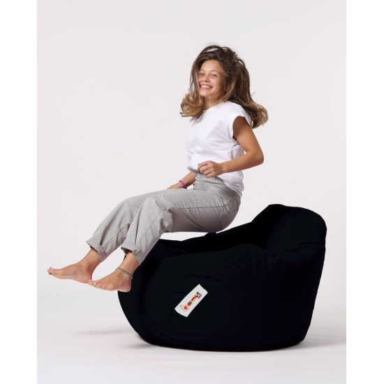 Garden Bean Bag Premium XXL - Black Black Atelier del Sofa Garden Bean Bag Premium XXL - Black Black