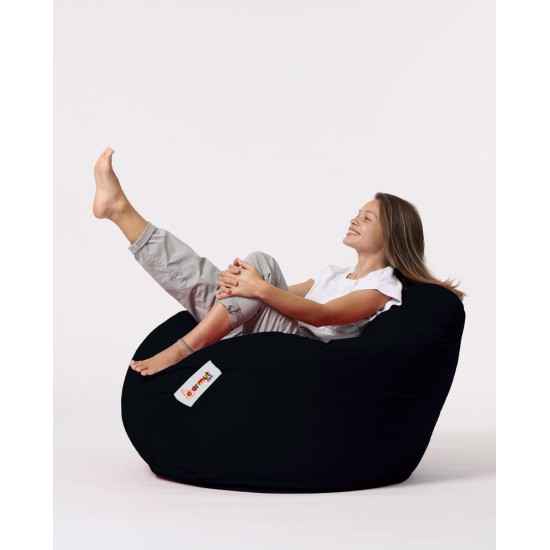 Garden Bean Bag Premium XXL - Black Black Atelier del Sofa Garden Bean Bag Premium XXL - Black Black