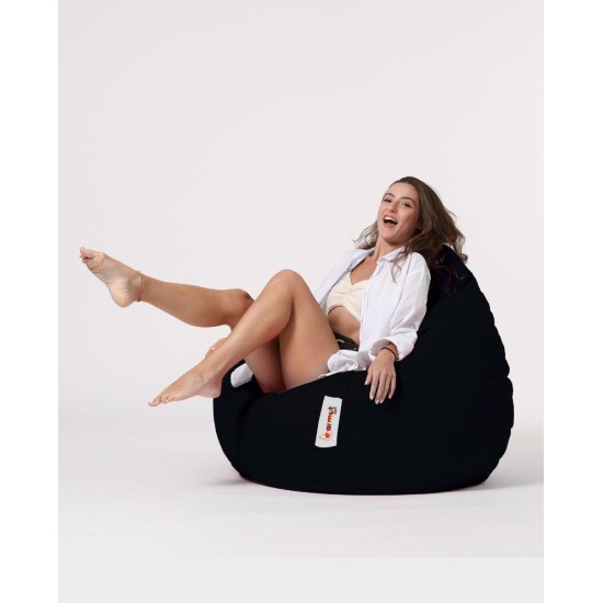 Garden Bean Bag Premium XXL - Black Black Atelier del Sofa Garden Bean Bag Premium XXL - Black Black