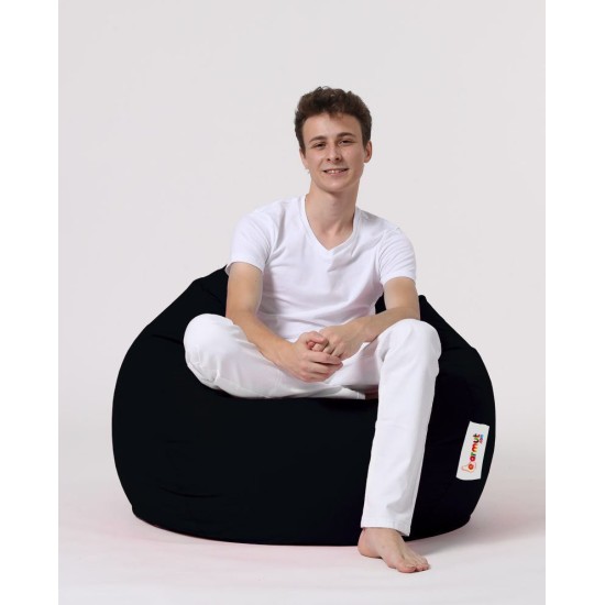 Garden Bean Bag Premium XXL - Black Black Atelier del Sofa Garden Bean Bag Premium XXL - Black Black