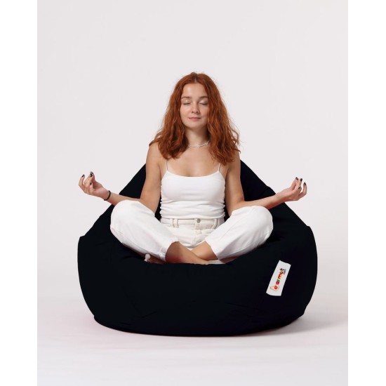 Garden Bean Bag Premium XXL - Black Black Atelier del Sofa Garden Bean Bag Premium XXL - Black Black