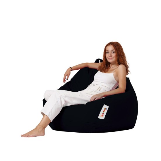 Garden Bean Bag Premium XXL - Black Black Atelier del Sofa Garden Bean Bag Premium XXL - Black Black