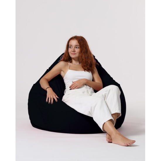 Garden Bean Bag Premium XXL - Black Black Atelier del Sofa Garden Bean Bag Premium XXL - Black Black