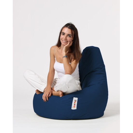Garden Bean Bag Drop L - Dark Blue Dark Blue Atelier del Sofa Garden Bean Bag Drop L - Dark Blue Dark Blue