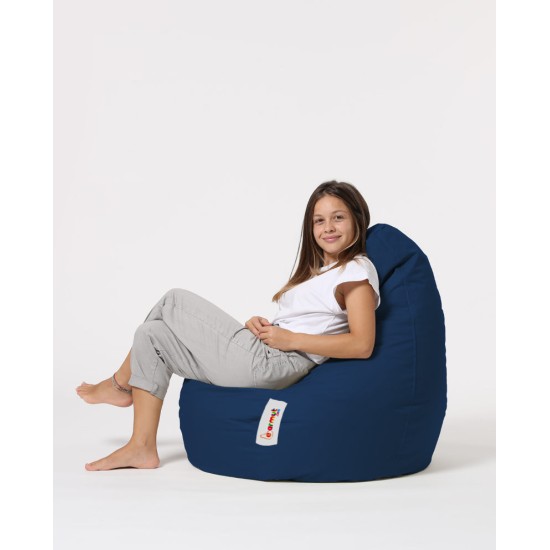 Garden Bean Bag Drop L - Dark Blue Dark Blue Atelier del Sofa Garden Bean Bag Drop L - Dark Blue Dark Blue