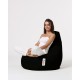 Garden Bean Bag Drop L - Black Black Atelier del Sofa Garden Bean Bag Drop L - Black Black