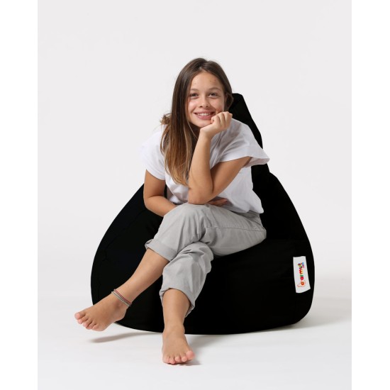 Garden Bean Bag Drop L - Black Black Atelier del Sofa Garden Bean Bag Drop L - Black Black