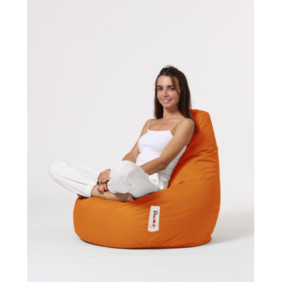 Garden Bean Bag Drop L - Orange Orange Atelier del Sofa Garden Bean Bag Drop L - Orange Orange