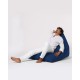 Atelier del Sofa Garden Bean Bag Pyramid Big Bed Pouf - Dark Blue Dark Blue