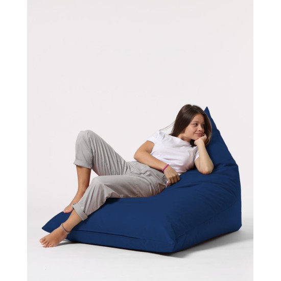 Atelier del Sofa Garden Bean Bag Pyramid Big Bed Pouf - Dark Blue Dark Blue