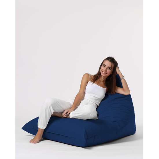 Atelier del Sofa Garden Bean Bag Pyramid Big Bed Pouf - Dark Blue Dark Blue
