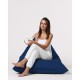 Atelier del Sofa Garden Bean Bag Pyramid Big Bed Pouf - Dark Blue Dark Blue
